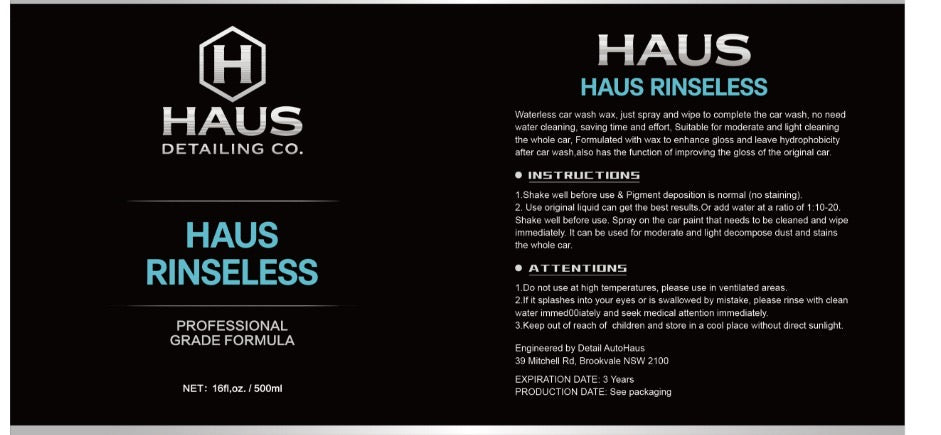Haus Rinseless